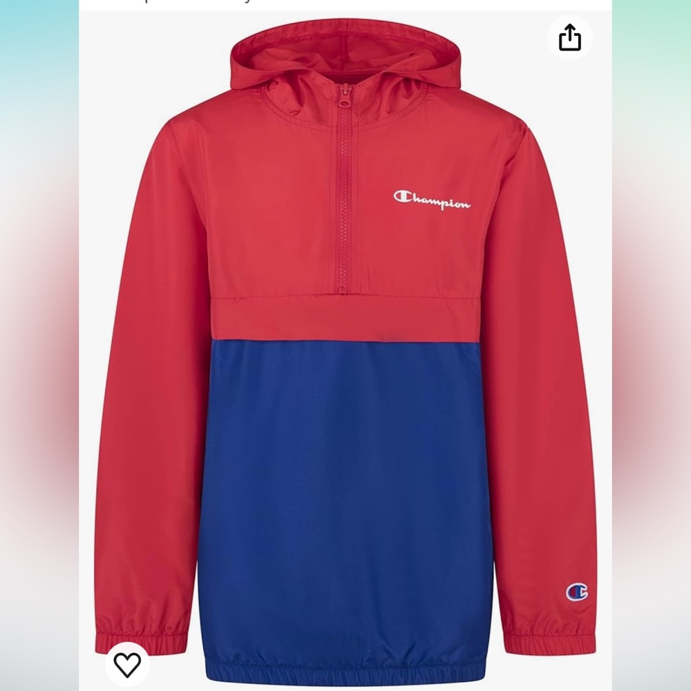 Boys Champion Windbreaker Jacket with Hood